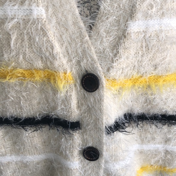 NWOT Striped Eyelash Cardigan Sweater - Picture 2 of 6